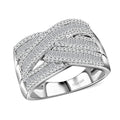 White Diamond Infinite Sparkle Ring in Sterling Silver - Sticky add to cart bar