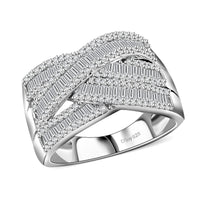 White Diamond Infinite Sparkle Ring in Sterling Silver