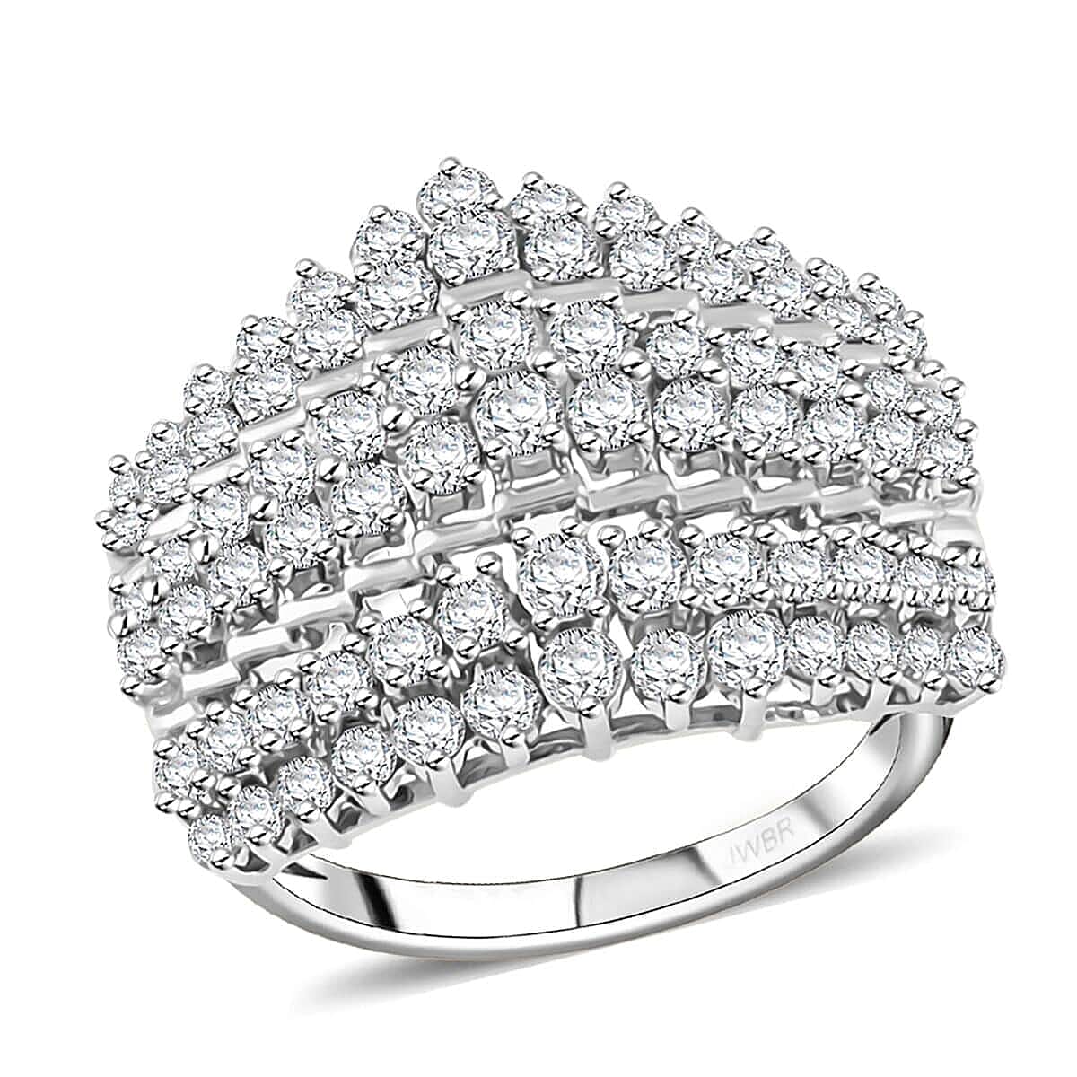 NY Closeout 10K White Gold Diamond (G-H, I2) Ring (Size 10.0) (5.60 g) 2.00 ctw