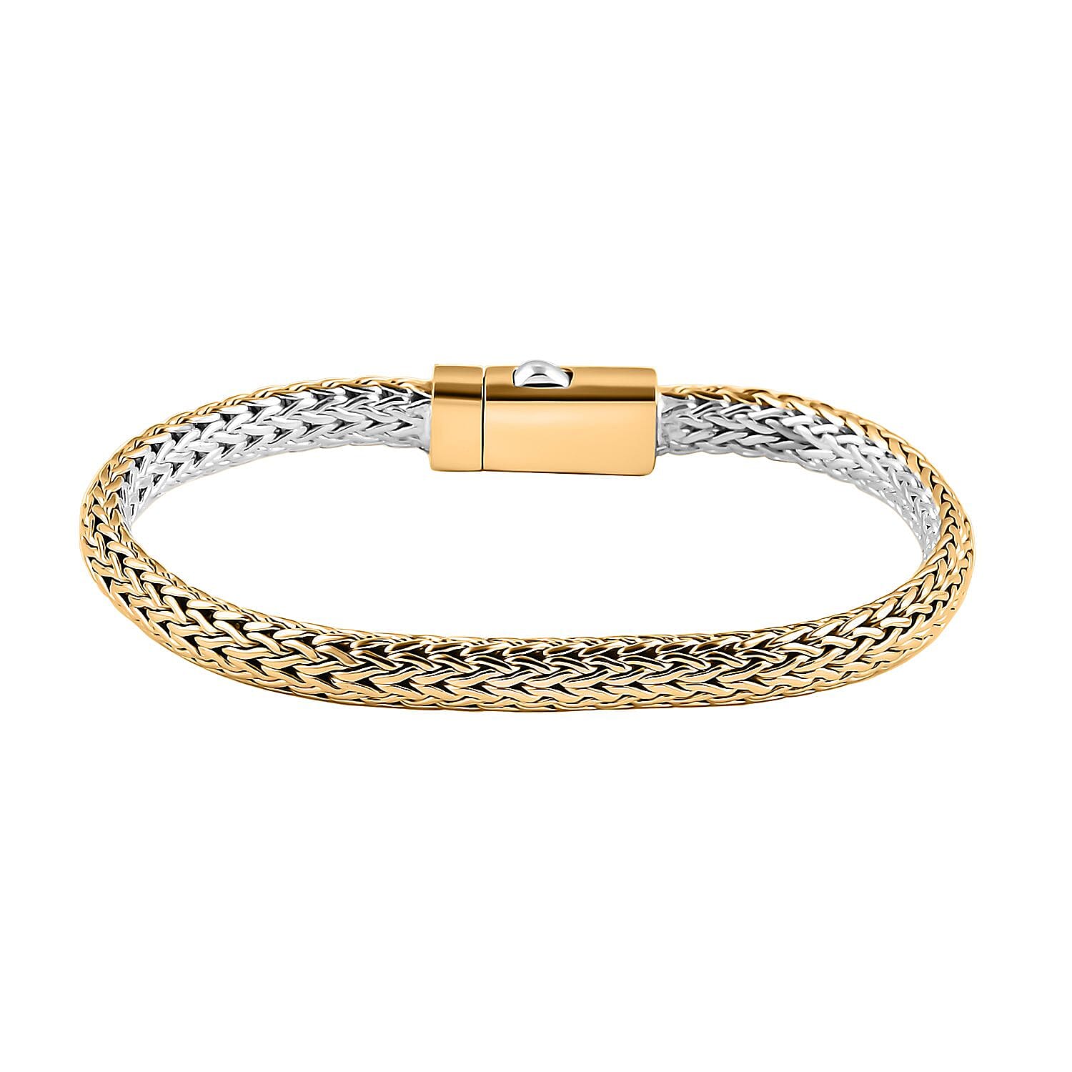 Bali Legacy 22K Vermeil YG Over and Sterling Silver Padian Chain Bracelet (6.50 In) (24.30 g)