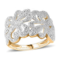 Karis White Diamond Accent Fleur De Lis Ring in Platinum Bond - Sticky add to cart bar