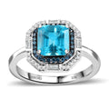 Luxoro Premium Betroka Blue Apatite and Blue and I2 White Diamond 2.00 ctw Ring in 10K White Gold - Sticky add to cart bar
