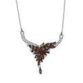 D'Joy AAA Jenipapo Andalusite and Moissanite 2.30 ctw Floral Necklace in Rhodium Over Sterling Silver 18 Inches - Sticky add to cart bar
