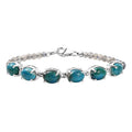 Table Mountain Shadowkite and Malagasy Labradorite 18.50 ctw Bracelet in Platinum Over Sterling Silver (7.25 In) (Del. in 10-12 Days) - Sticky add to cart bar