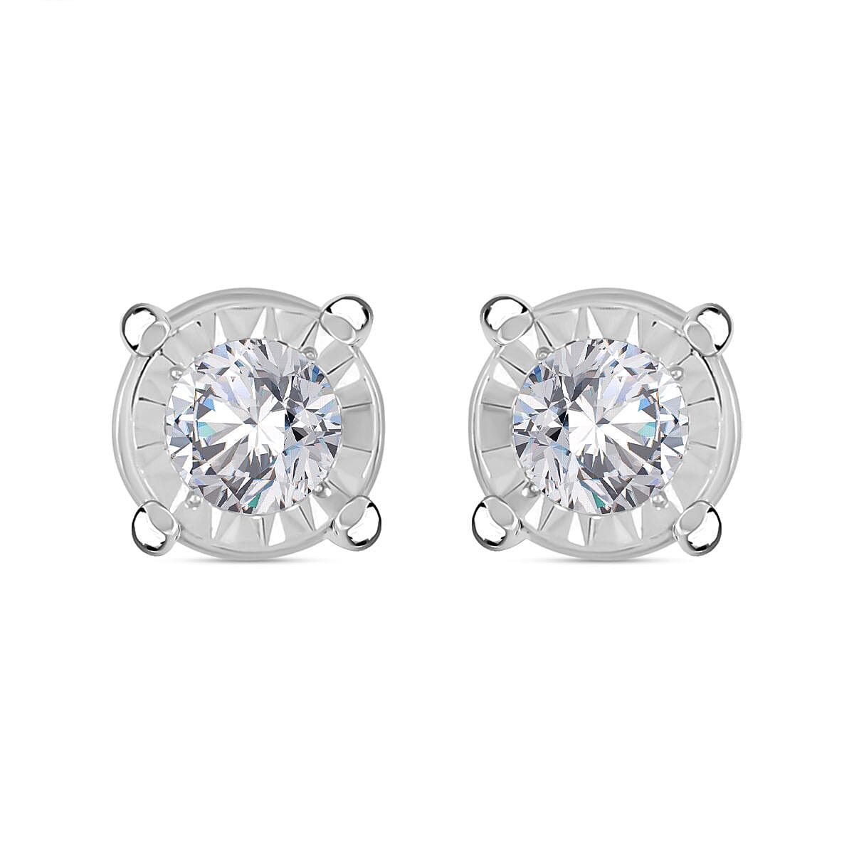 I2-I3 Diamond 1.50 ctw Earrings in 14K White Gold