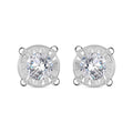 I2-I3 Diamond 1.50 ctw Earrings in 14K White Gold - Sticky add to cart bar