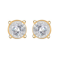 I2-I3 Diamond 1.50 ctw Earrings in 14K Yellow Gold