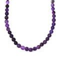 African Amethyst Beaded 184.00 ctw Necklace 20 Inches in Platinum Bond - Sticky add to cart bar