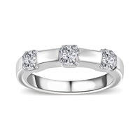 Moissanite 1.20 ctw Ring in Rhodium Over Sterling Silver (Size 10.0)
