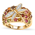 GP Multi Gemstone Dragonfly Ring in Sterling Silver - Sticky add to cart bar