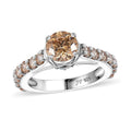 J Francis Embellished with Amber, Mint Green and Champagne Zirconia by Swarovski Crown Ring in Rhodium Over Sterling Silver (Size 10.0) 3.60 ctw - Sticky add to cart bar