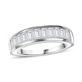 J Francis Embellished with Zirconia by Swarovski Eternity Band Ring in Rhodium Over Sterling Silver (Size 10.0) 2.10 ctw - Sticky add to cart bar