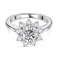 Swarovski Zirconia Ring in Rhodium Over Sterling Silver (Size 11.5) 4.11 ctw