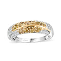 GP Yellow and White Diamond 0.50 ctw Ring in Rhodium Over Sterling Silver (Size 10.0) - Sticky add to cart bar