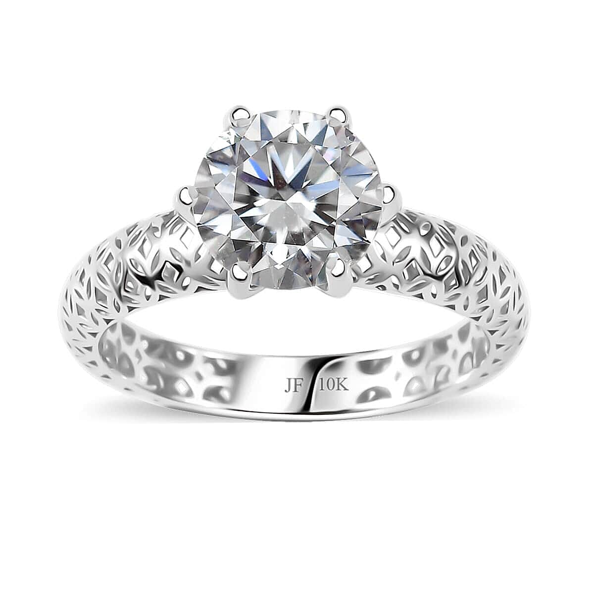 Mirage Collection J Francis Embellished with Zirconia by Swarovski 3.35 ctw Solitaire Ring in 10K White Gold