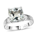 Karis Montezuma Prasiolite 4.30 ctw Solitaire Ring in Platinum Bond (Size 5.0) - Sticky add to cart bar