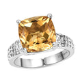 Karis Brazilian Citrine 4.70 ctw Solitaire Ring in Platinum Bond (Size 5.0) - Sticky add to cart bar