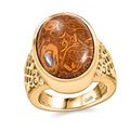 Script Stone 16.00 ctw Ring in 18K YG Plated (Size 5.5) - Sticky add to cart bar