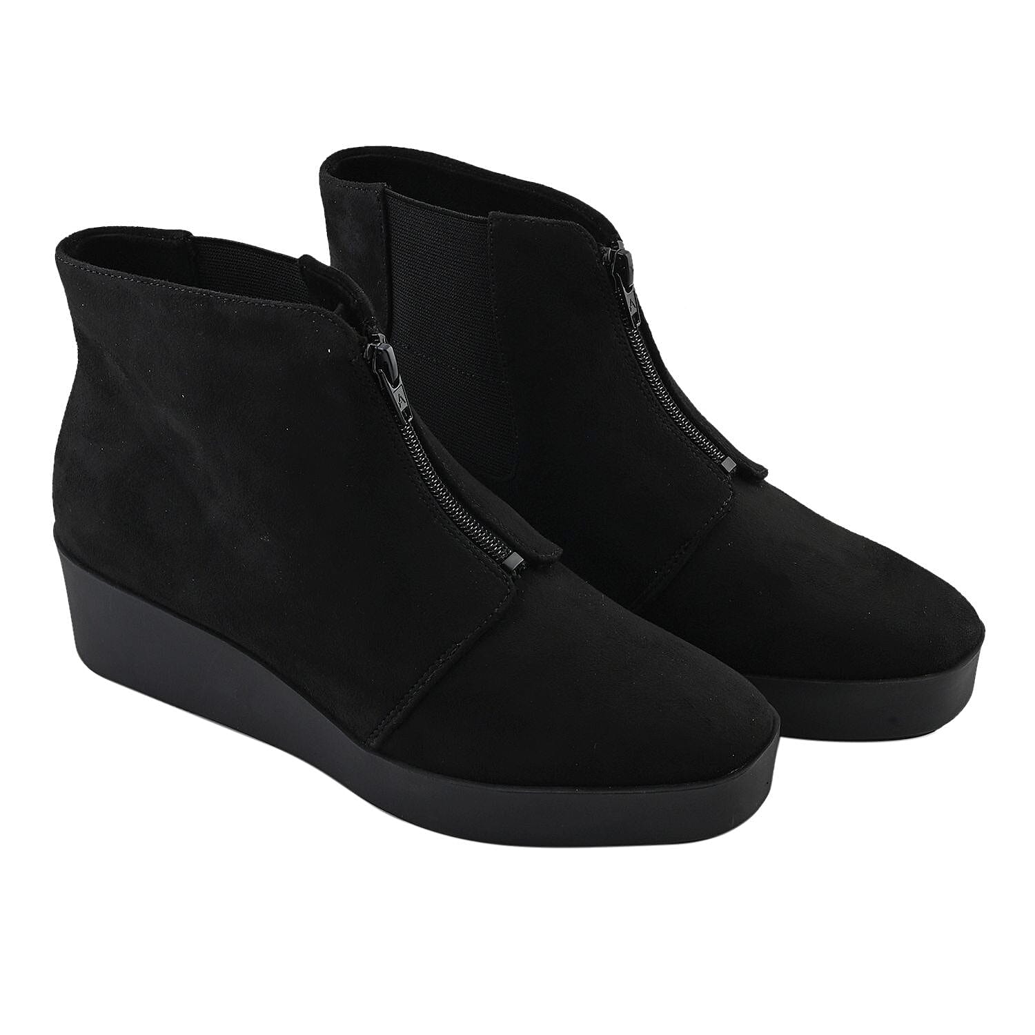 AEROSOLES Women's Wedge Heel Ankle Boot - Black (Size 10)
