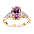 Premium Martha Rocha Kunzite, Diamond Ring in 18K Vermeil YG Over Sterling Silver (Size 7.0) 2.60 ctw - Sticky add to cart bar