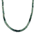Grandidierite Beaded 88.00 ctw Necklace 18 Inches in Rhodium Over Sterling Silver - Sticky add to cart bar