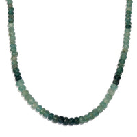 Grandidierite Beaded 88.00 ctw Necklace 18 Inches in Rhodium Over Sterling Silver