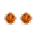 D'Joy Premium Fanta Garnet and White Zircon 1.00 ctw Universe Star Earrings in 18K Vermeil Yellow Gold Over Sterling Silver - Sticky add to cart bar