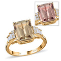 Certified & Appraised ILIANA 18K Yellow Gold AAA Turkizite and G-H SI Diamond Ring (Size 6.0) 4.10 Grams 4.30 ctw - Sticky add to cart bar