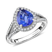 Certified & Appraised Rhapsody 950 Platinum AAAA Tanzanite, Diamond (E-F, VS) (0.47 cts) Ring (Size 10.0) (7.84 g) 3.10 ctw