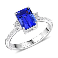 Certified & Appraised Rhapsody AAAA Tanzanite and E-F VS Diamond 2.05 ctw Ring in 950 Platinum (Size 5.5) 5.15 Grams