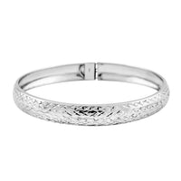 One Time Only Sterling Silver Bangle Bracelet (7.75 In) (5.40 g)