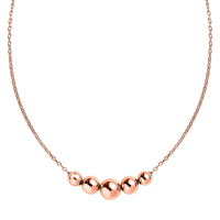 Beaded Necklace in 14K Rose Gold Over Sterling Silver 2.68 Grams 20 Inches