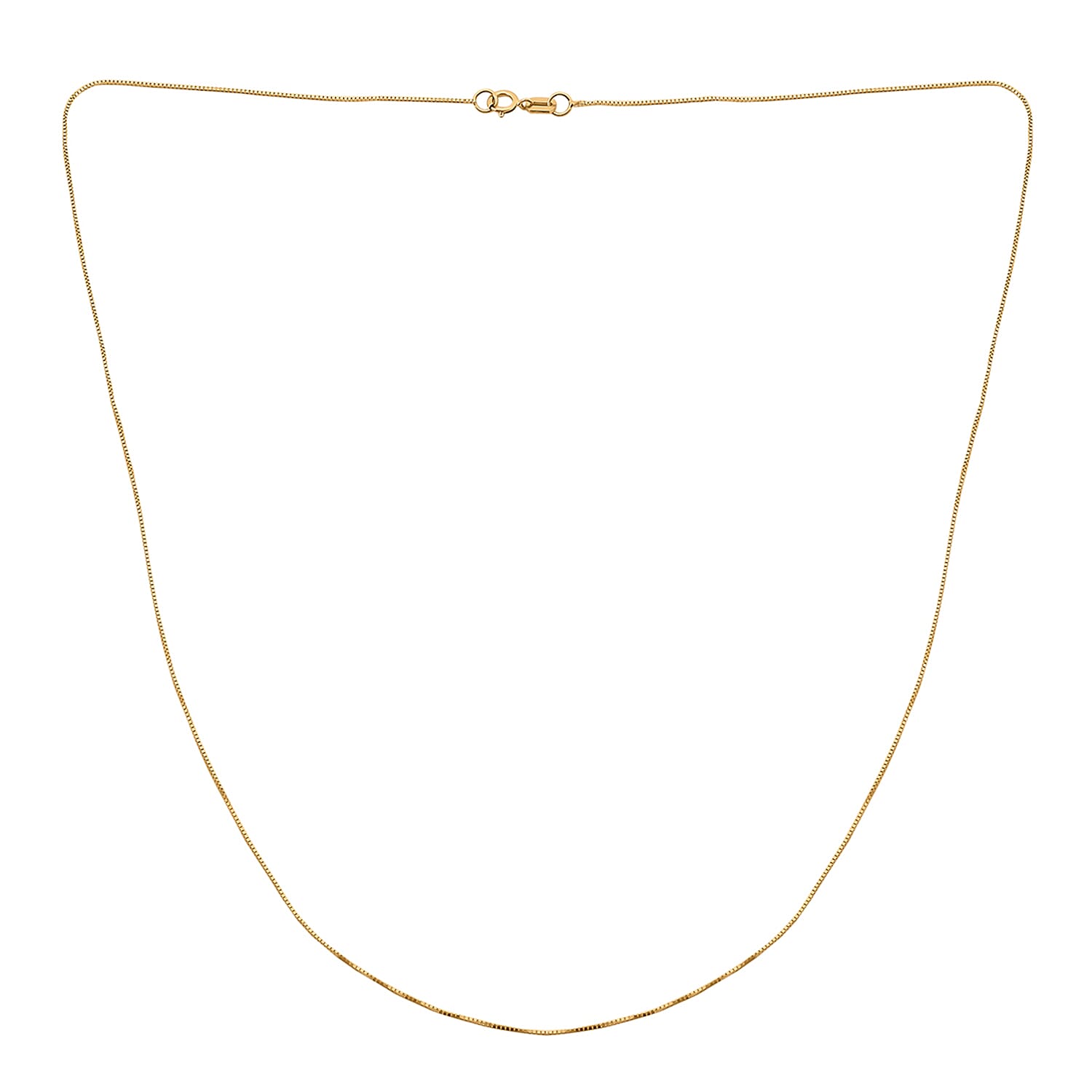 18K Yellow Gold Box Chain 18 Inches 1 Grams
