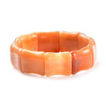Orange Aventurine 300.00 ctw Bamboo Stretch Bracelet - Sticky add to cart bar