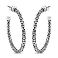 Bali Legacy Padian Hoop Earrings in Sterling Silver 8.65 Grams - Sticky add to cart bar