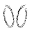 Bali Legacy Borobudur Hoop Earrings in Sterling Silver 9.65 Grams - Sticky add to cart bar
