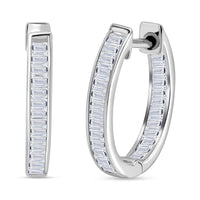 Luxuriant Lab Grown Diamond 1.00 ctw Earrings in Rhodium Over Sterling Silver