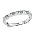 Narsipatnam Alexandrite, Moissanite Eternity Band Ring in Rhodium Over Sterling Silver (Size 10.0) 0.35 ctw - Sticky add to cart bar
