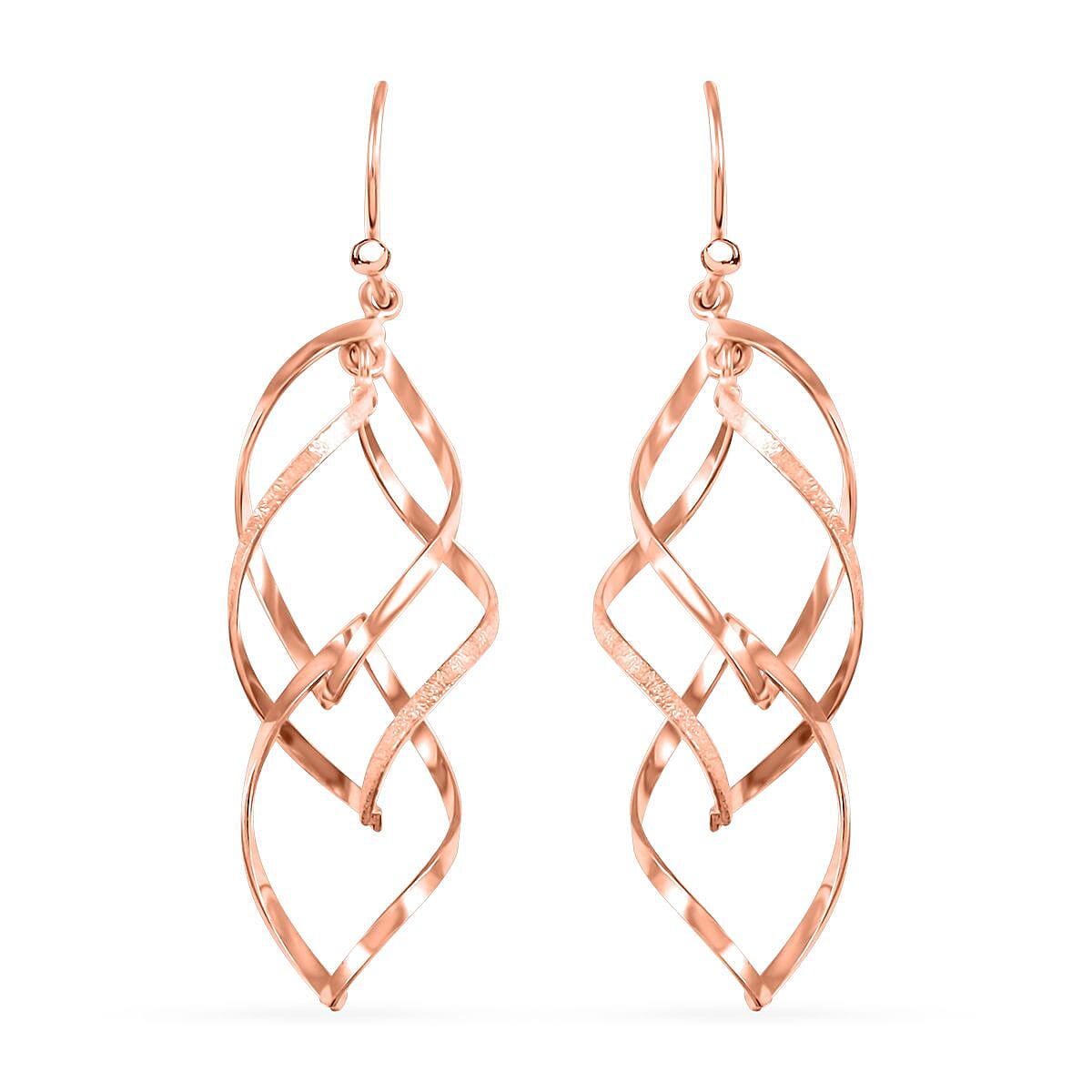 Spiral Twist Earrings in Sterling Silver