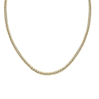 3.15mm Diamond-cut Ice Chain Necklace in 14K White and Yellow Gold 20 Inches 14.4 Grams