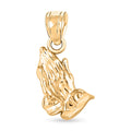 Praying Hands Pendant in 10K Yellow Gold 0.65 Grams - Sticky add to cart bar