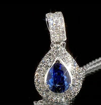 Pre Black Friday Deal Certified and Appraised Rhapsody AAAA Ceylon Blue Sapphire and E-F VS2 Diamond 3.00 ctw Pendant in 950 Platinum 4.30 Grams