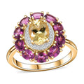AAA Brazilian Heliodor, Multi Gemstone Ring in 18K Vermeil YG Over Sterling Silver (Size 10.0) 3.35 ctw - Sticky add to cart bar