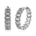 J Francis Embellished with Crystal by Swarovski Earrings in Silvertone - Sticky add to cart bar