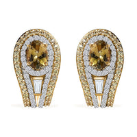 Doorbuster Golden Tanzanite, Multi Gemstone Earrings in 18K Vermeil YG Over Sterling Silver 4.90 ctw