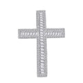 Luxuriant Lab Grown Diamond (G-H, SI) Cross Pendant in Platinum Over Sterling Silver 1.00 ctw - Sticky add to cart bar