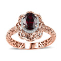 Mirage Collection Premium Anthill Garnet and G-H I3 Diamond 1.60 ctw Ring in 10K Rose Gold - Sticky add to cart bar