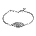 Bali Legacy Tulang Naga Chain Hammer Texture Bracelet in Sterling Silver (8.00 In) 10.60 Grams - Sticky add to cart bar