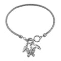Bali Legacy Leaf and Butterfly Charm Bracelet in Sterling Silver (8.00 In) 10 Grams - Sticky add to cart bar