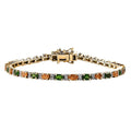 D'Joy Fanta Garnet and Multi Gemstone 6.50 ctw Honey Bee Bracelet in 18K Vermeil Yellow Gold Over Sterling Silver (7.25 In) - Sticky add to cart bar